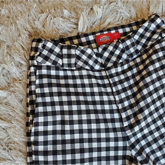Plaid Dickies Pants Size 0 Plaid Black WhitePre-owned-Academia- - Picture 2 of 8